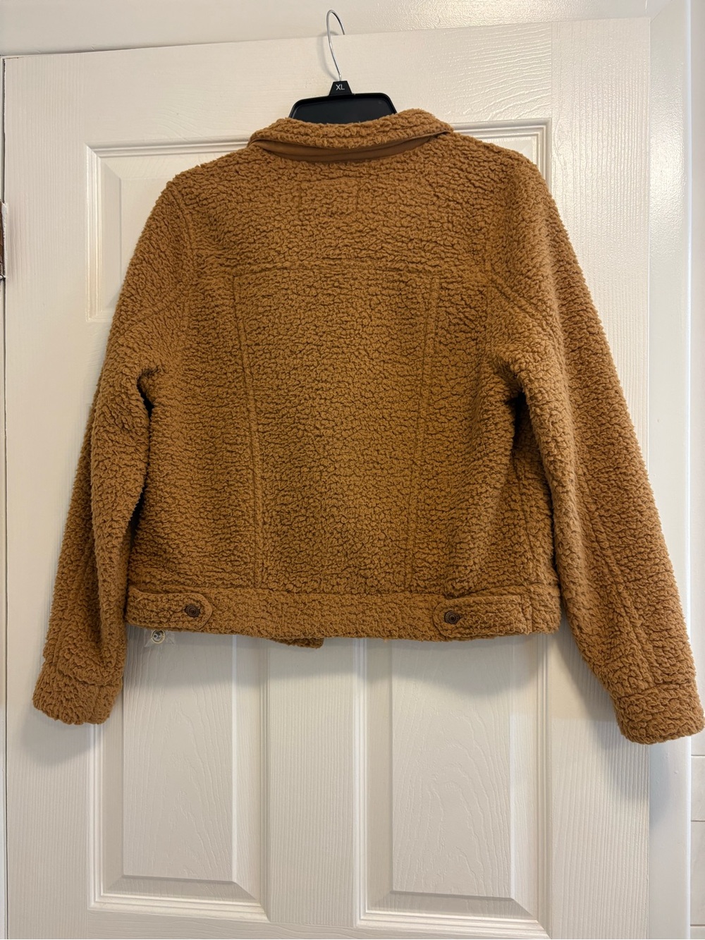 Natural Reflections Sherpa Fleece Trucker Jacket Camel Brown women’s small NWT - Picture 10 of 17